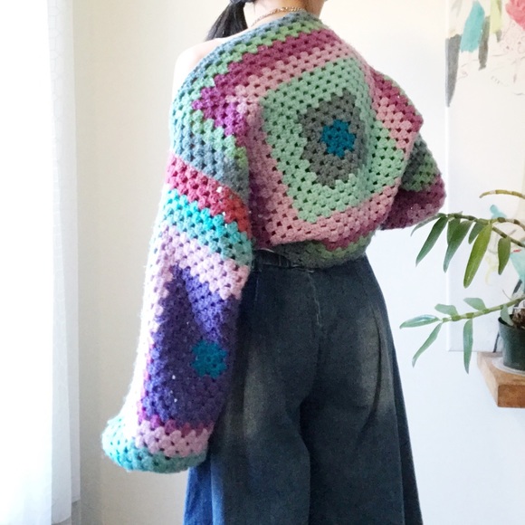 Colorful Crochet Women's Shrug - Picture 5 of 12
